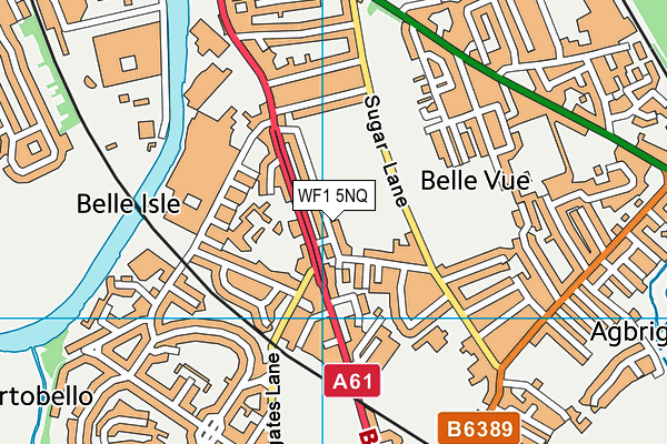 WF1 5NQ map - OS VectorMap District (Ordnance Survey) WF1 5NQ map - OS VectorMap District (Ordnance Survey)