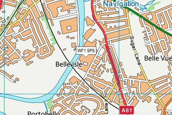WF1 5PS map - OS VectorMap District (Ordnance Survey) WF1 5PS map - OS VectorMap District (Ordnance Survey)