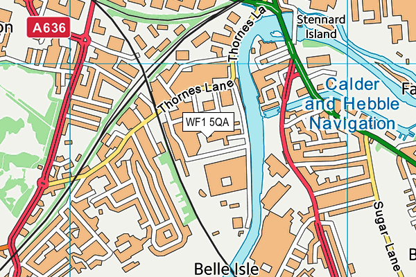 WF1 5QA map - OS VectorMap District (Ordnance Survey) WF1 5QA map - OS VectorMap District (Ordnance Survey)