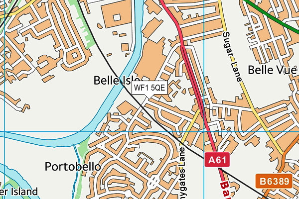 WF1 5QE map - OS VectorMap District (Ordnance Survey) WF1 5QE map - OS VectorMap District (Ordnance Survey)