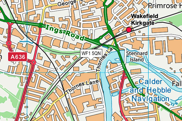 WF1 5QN map - OS VectorMap District (Ordnance Survey) WF1 5QN map - OS VectorMap District (Ordnance Survey)