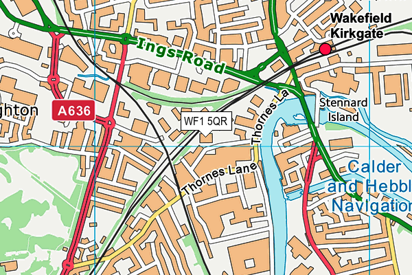 WF1 5QR map - OS VectorMap District (Ordnance Survey) WF1 5QR map - OS VectorMap District (Ordnance Survey)