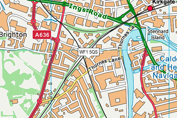 WF1 5QS map - OS VectorMap District (Ordnance Survey) WF1 5QS map - OS VectorMap District (Ordnance Survey)
