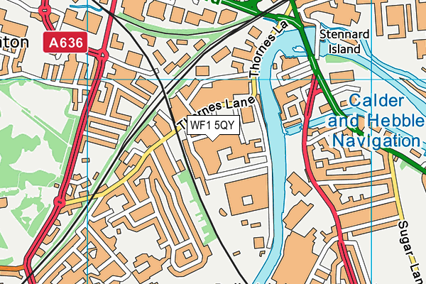 WF1 5QY map - OS VectorMap District (Ordnance Survey) WF1 5QY map - OS VectorMap District (Ordnance Survey)