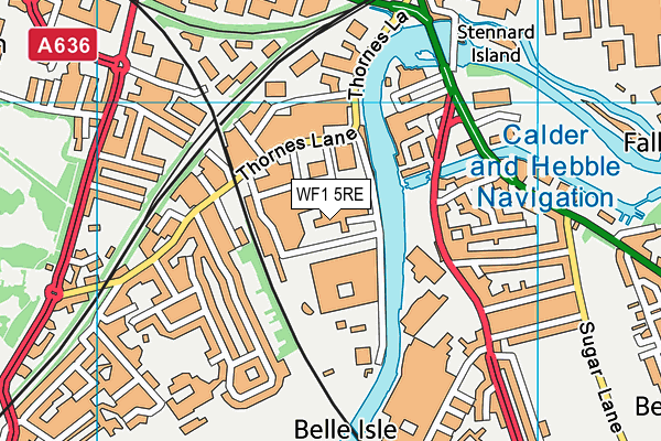 WF1 5RE map - OS VectorMap District (Ordnance Survey) WF1 5RE map - OS VectorMap District (Ordnance Survey)