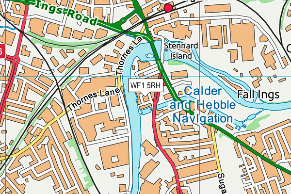 WF1 5RH map - OS VectorMap District (Ordnance Survey) WF1 5RH map - OS VectorMap District (Ordnance Survey)