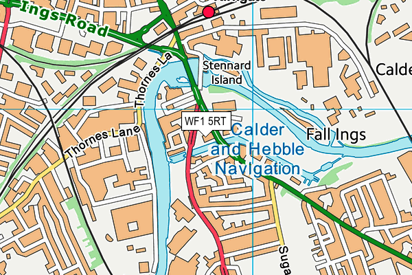 WF1 5RT map - OS VectorMap District (Ordnance Survey) WF1 5RT map - OS VectorMap District (Ordnance Survey)