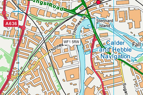 WF1 5RW map - OS VectorMap District (Ordnance Survey) WF1 5RW map - OS VectorMap District (Ordnance Survey)