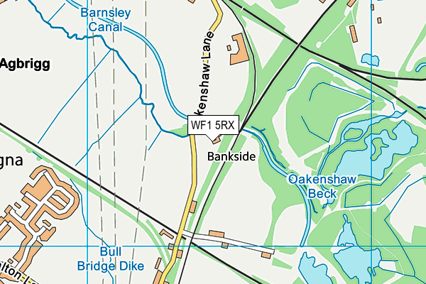 WF1 5RX map - OS VectorMap District (Ordnance Survey) WF1 5RX map - OS VectorMap District (Ordnance Survey)
