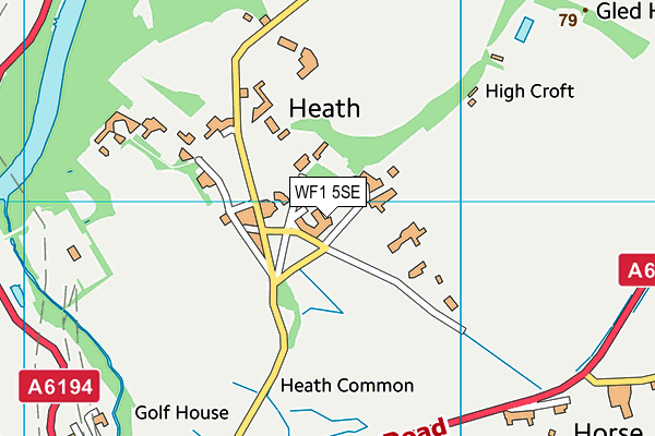 WF1 5SE map - OS VectorMap District (Ordnance Survey) WF1 5SE map - OS VectorMap District (Ordnance Survey)