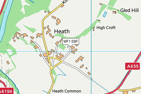 WF1 5SP map - OS VectorMap District (Ordnance Survey) WF1 5SP map - OS VectorMap District (Ordnance Survey)