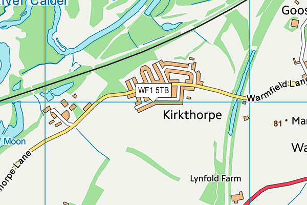 WF1 5TB map - OS VectorMap District (Ordnance Survey) WF1 5TB map - OS VectorMap District (Ordnance Survey)