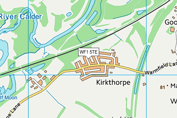 WF1 5TE map - OS VectorMap District (Ordnance Survey) WF1 5TE map - OS VectorMap District (Ordnance Survey)