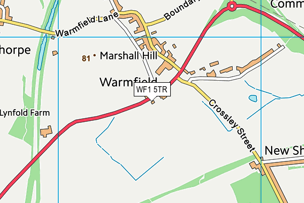 WF1 5TR map - OS VectorMap District (Ordnance Survey) WF1 5TR map - OS VectorMap District (Ordnance Survey)