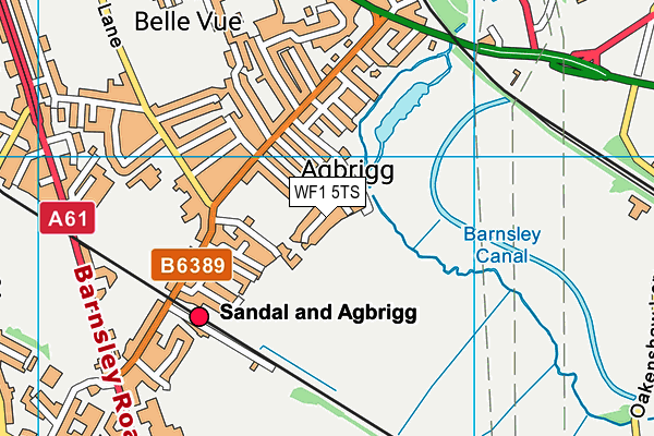 WF1 5TS map - OS VectorMap District (Ordnance Survey) WF1 5TS map - OS VectorMap District (Ordnance Survey)
