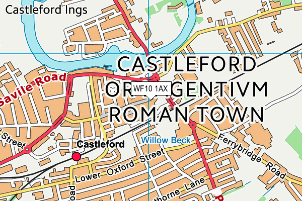 WF10 1AX map - OS VectorMap District (Ordnance Survey) WF10 1AX map - OS VectorMap District (Ordnance Survey)