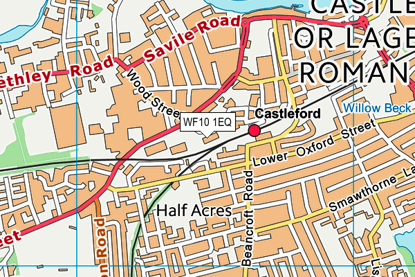 WF10 1EQ map - OS VectorMap District (Ordnance Survey) WF10 1EQ map - OS VectorMap District (Ordnance Survey)