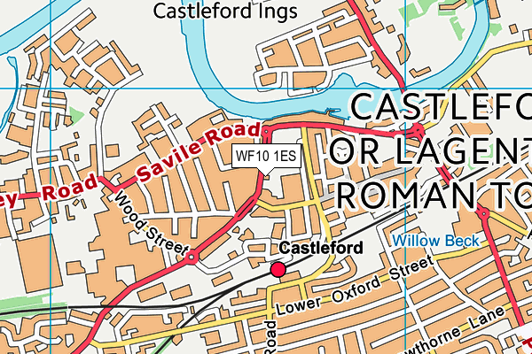 WF10 1ES map - OS VectorMap District (Ordnance Survey)