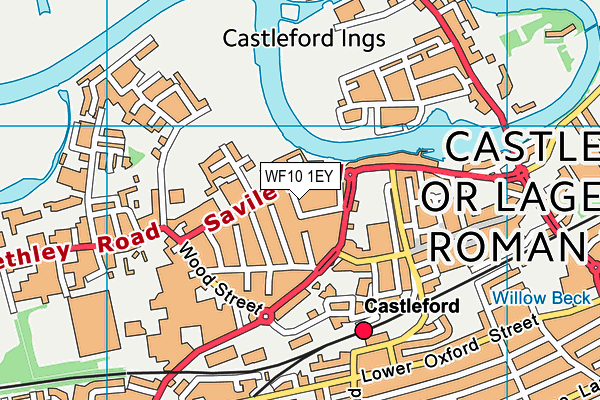 WF10 1EY map - OS VectorMap District (Ordnance Survey) WF10 1EY map - OS VectorMap District (Ordnance Survey)