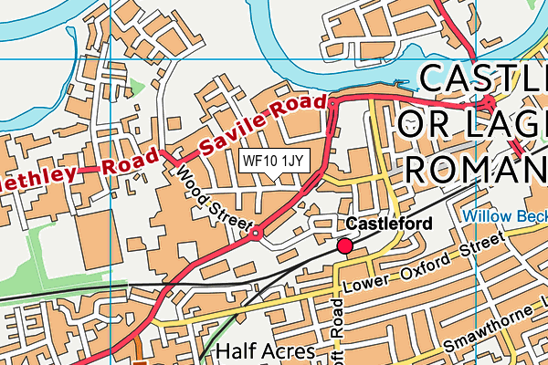 WF10 1JY map - OS VectorMap District (Ordnance Survey) WF10 1JY map - OS VectorMap District (Ordnance Survey)