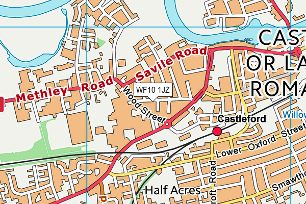 WF10 1JZ map - OS VectorMap District (Ordnance Survey) WF10 1JZ map - OS VectorMap District (Ordnance Survey)