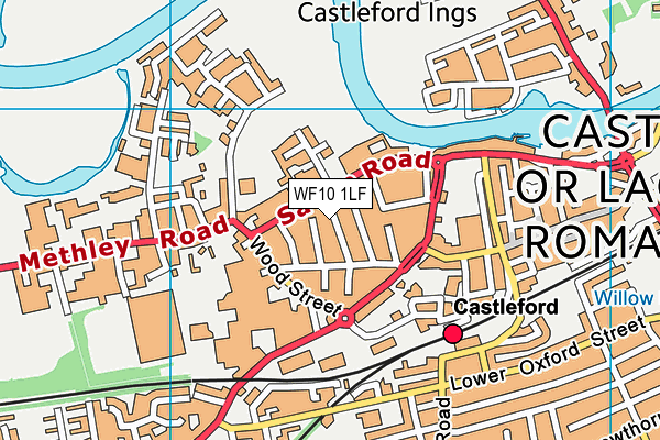 WF10 1LF map - OS VectorMap District (Ordnance Survey) WF10 1LF map - OS VectorMap District (Ordnance Survey)
