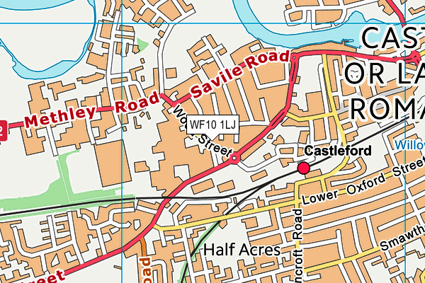 WF10 1LJ map - OS VectorMap District (Ordnance Survey)