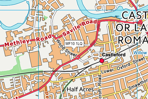 WF10 1LQ map - OS VectorMap District (Ordnance Survey) WF10 1LQ map - OS VectorMap District (Ordnance Survey)