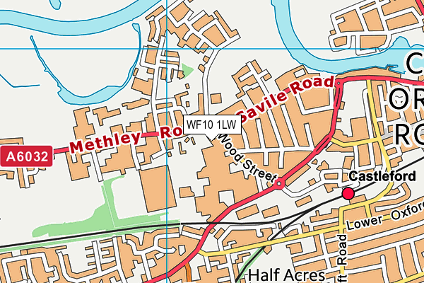 WF10 1LW map - OS VectorMap District (Ordnance Survey) WF10 1LW map - OS VectorMap District (Ordnance Survey)