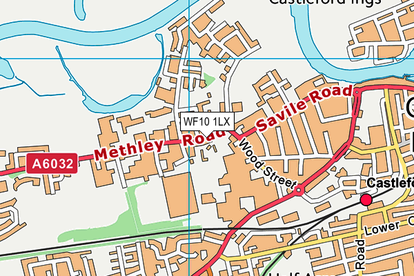 WF10 1LX map - OS VectorMap District (Ordnance Survey) WF10 1LX map - OS VectorMap District (Ordnance Survey)