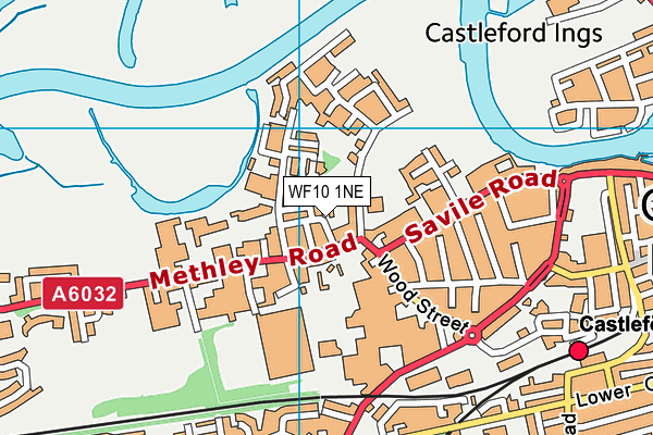 WF10 1NE map - OS VectorMap District (Ordnance Survey) WF10 1NE map - OS VectorMap District (Ordnance Survey)