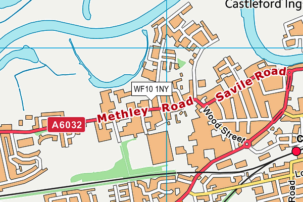 WF10 1NY map - OS VectorMap District (Ordnance Survey) WF10 1NY map - OS VectorMap District (Ordnance Survey)