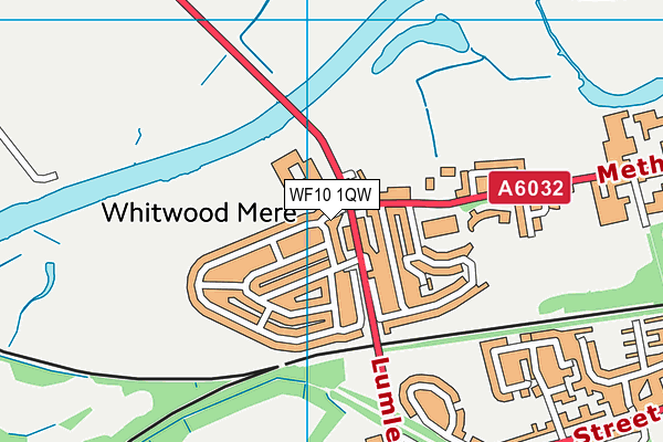 WF10 1QW map - OS VectorMap District (Ordnance Survey) WF10 1QW map - OS VectorMap District (Ordnance Survey)