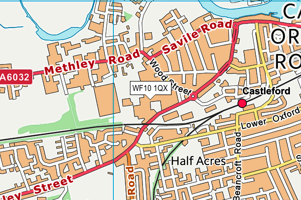 WF10 1QX map - OS VectorMap District (Ordnance Survey) WF10 1QX map - OS VectorMap District (Ordnance Survey)