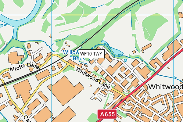 WF10 1WY map - OS VectorMap District (Ordnance Survey) WF10 1WY map - OS VectorMap District (Ordnance Survey)