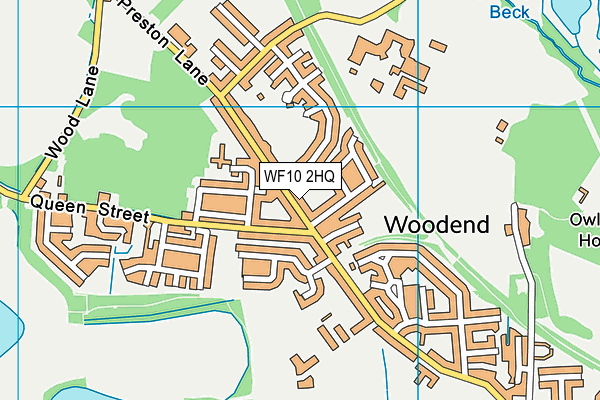 WF10 2HQ map - OS VectorMap District (Ordnance Survey) WF10 2HQ map - OS VectorMap District (Ordnance Survey)