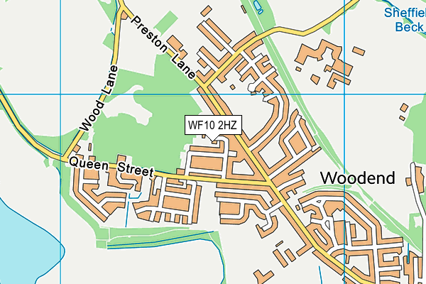 WF10 2HZ map - OS VectorMap District (Ordnance Survey) WF10 2HZ map - OS VectorMap District (Ordnance Survey)