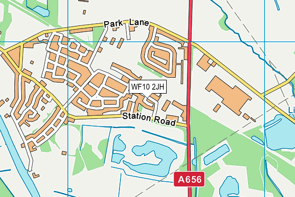 WF10 2JH map - OS VectorMap District (Ordnance Survey) WF10 2JH map - OS VectorMap District (Ordnance Survey)