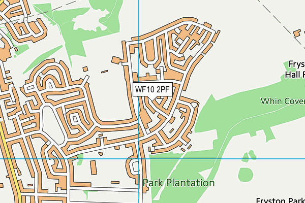 WF10 2PF map - OS VectorMap District (Ordnance Survey) WF10 2PF map - OS VectorMap District (Ordnance Survey)