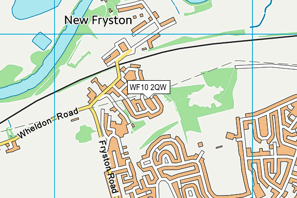 WF10 2QW map - OS VectorMap District (Ordnance Survey)