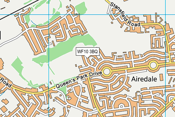 WF10 3BQ map - OS VectorMap District (Ordnance Survey) WF10 3BQ map - OS VectorMap District (Ordnance Survey)