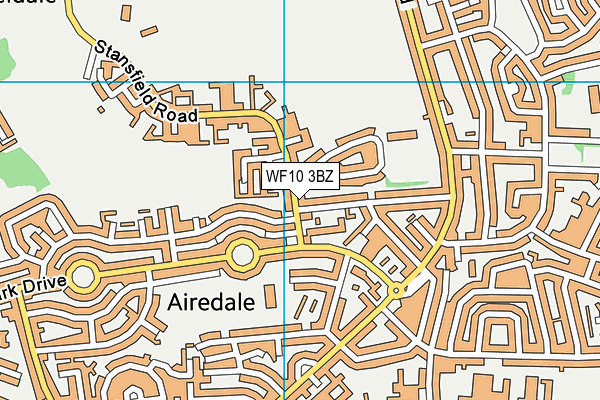 WF10 3BZ map - OS VectorMap District (Ordnance Survey) WF10 3BZ map - OS VectorMap District (Ordnance Survey)