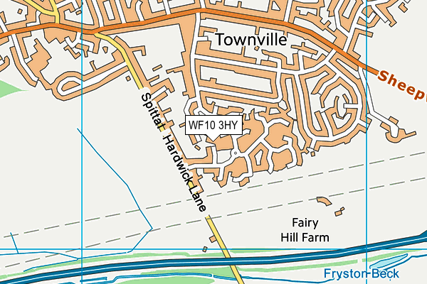 WF10 3HY map - OS VectorMap District (Ordnance Survey) WF10 3HY map - OS VectorMap District (Ordnance Survey)