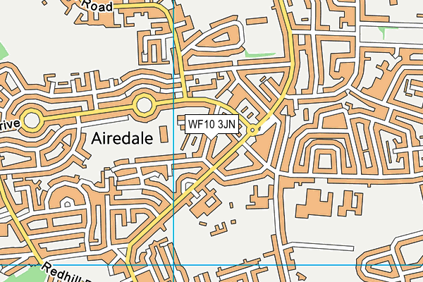 WF10 3JN map - OS VectorMap District (Ordnance Survey) WF10 3JN map - OS VectorMap District (Ordnance Survey)