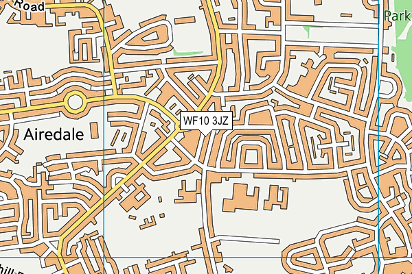 WF10 3JZ map - OS VectorMap District (Ordnance Survey) WF10 3JZ map - OS VectorMap District (Ordnance Survey)