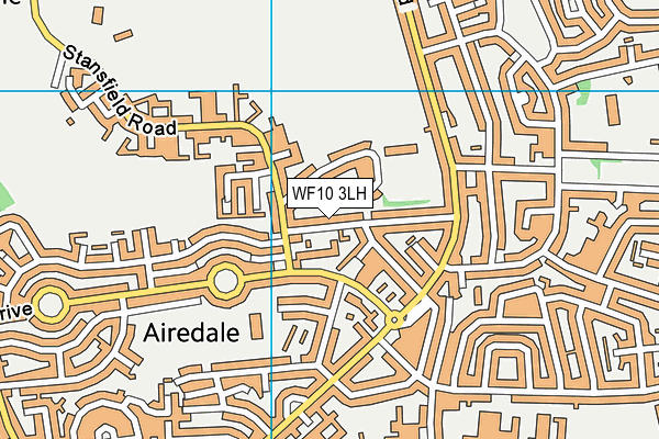 WF10 3LH map - OS VectorMap District (Ordnance Survey) WF10 3LH map - OS VectorMap District (Ordnance Survey)