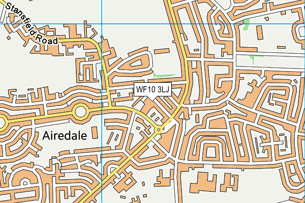 WF10 3LJ map - OS VectorMap District (Ordnance Survey) WF10 3LJ map - OS VectorMap District (Ordnance Survey)