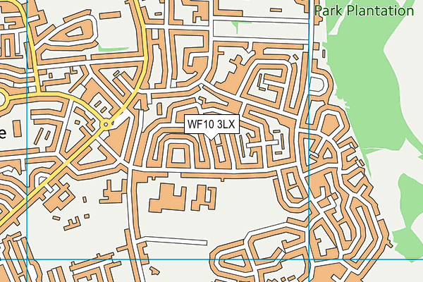 WF10 3LX map - OS VectorMap District (Ordnance Survey) WF10 3LX map - OS VectorMap District (Ordnance Survey)