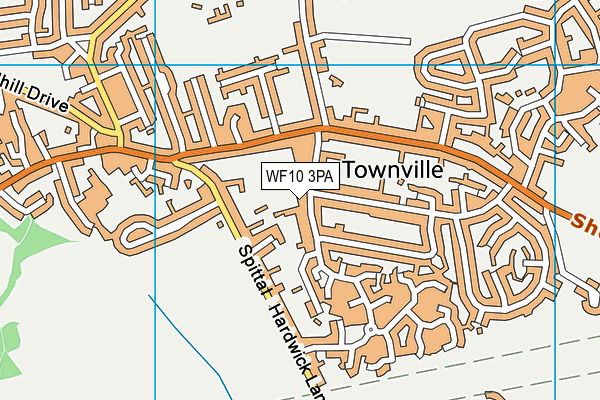 WF10 3PA map - OS VectorMap District (Ordnance Survey) WF10 3PA map - OS VectorMap District (Ordnance Survey)