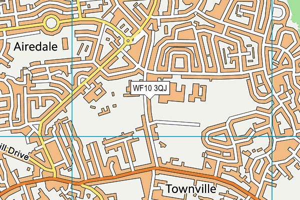 WF10 3QJ map - OS VectorMap District (Ordnance Survey)